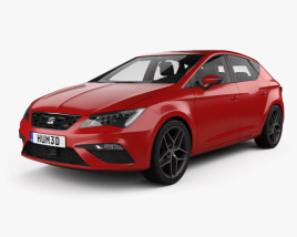 Seat Leon FR 인테리어 가 있는 2019 3D 모델 