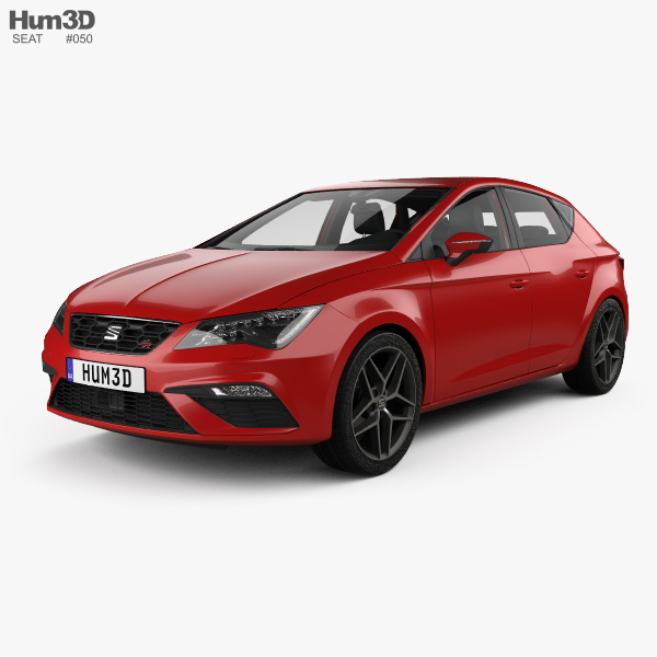 Seat Leon FR with HQ interior 2019 3D model