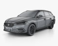 Seat Leon sportstourer Xcellence 2022 3d model wire render