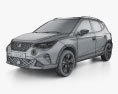 Seat Arona Xperience 2021 3Dモデル wire render