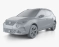 Seat Arona Xperience 2021 3D-Modell clay render