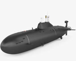 Akula-class submarine 3D model