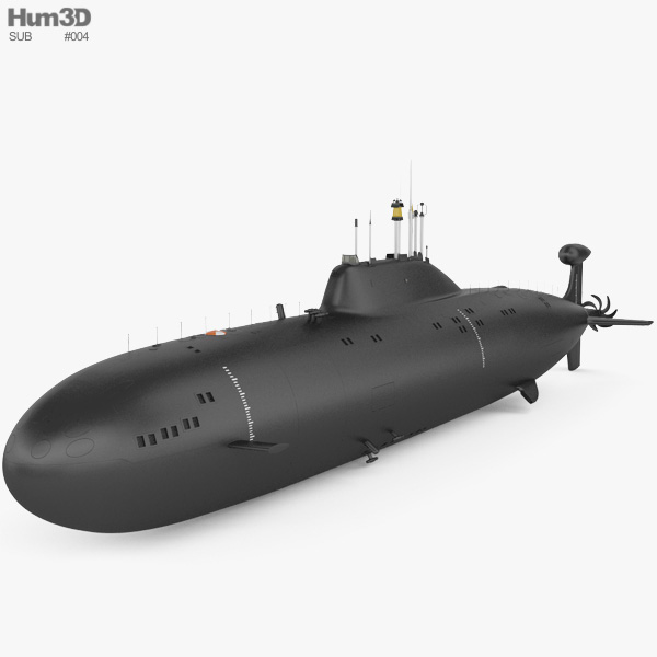 Akula-class submarine 3D model