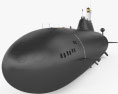 Akula-class submarine 3d model
