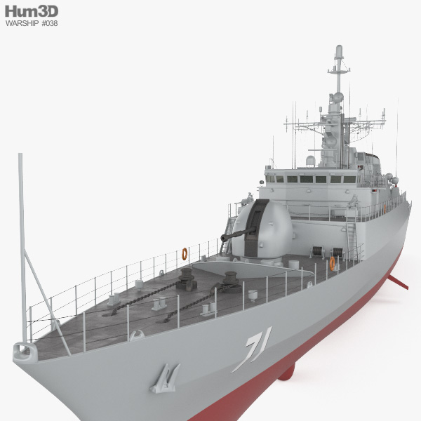 Alvand-class frigate 3D model - Ship on Hum3D