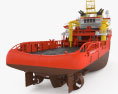 Anchor handling tug supply vessel 3D 모델 