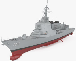 Atago-Klasse Zerstörer 3D-Modell