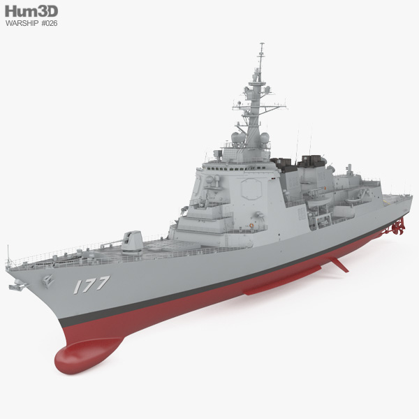 Atago-class destroyer 3D model