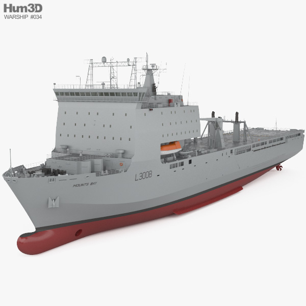 Bay-class landing ship 3D model