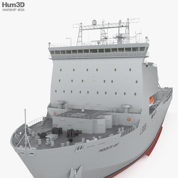 Bay-class landing ship 3D model - Ship on Hum3D