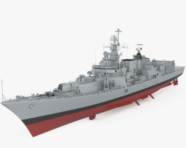 Delhi-Klasse Zerstörer 3D-Modell