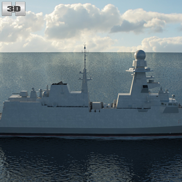 FREMM frigate 3D model - Ship on Hum3D