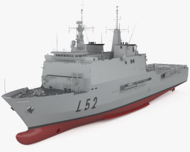 Classe Galicia Navio de assalto anfíbio Modelo 3d