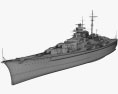 German battleship Bismarck 3d model