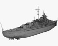 German battleship Bismarck 3d model