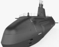 HMS Astute submarine 3d model