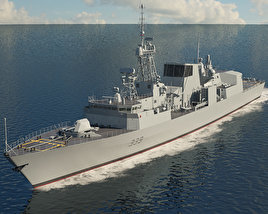 Halifax class 프리깃 3D 모델 