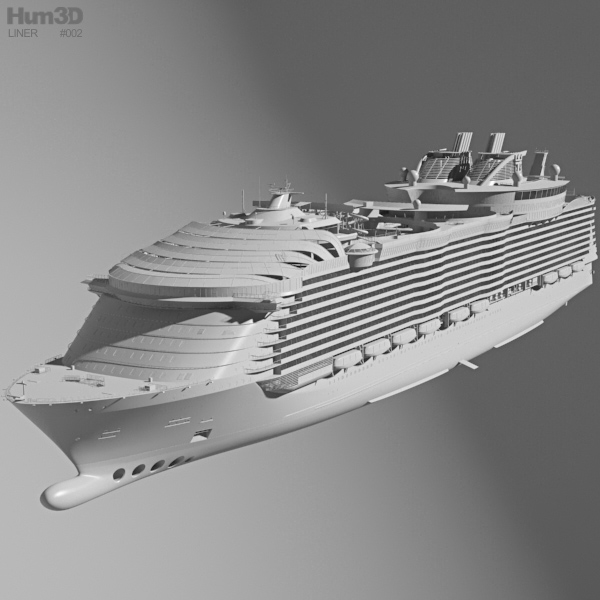 Harmony of the Seas cruise ship 3D model - Ship on Hum3D