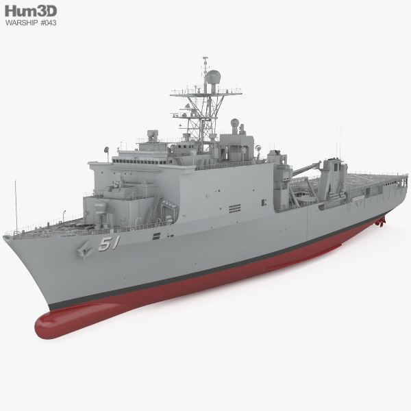 Harpers Ferry-class dock landing ship 3D model