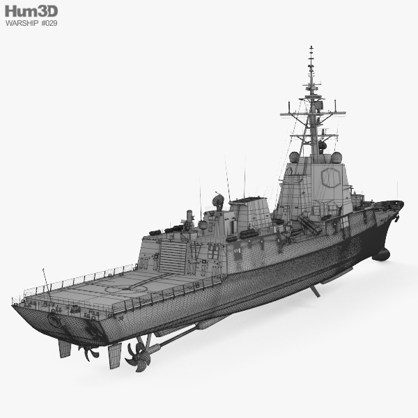 Hobart-class destroyer 3D model - Ship on Hum3D