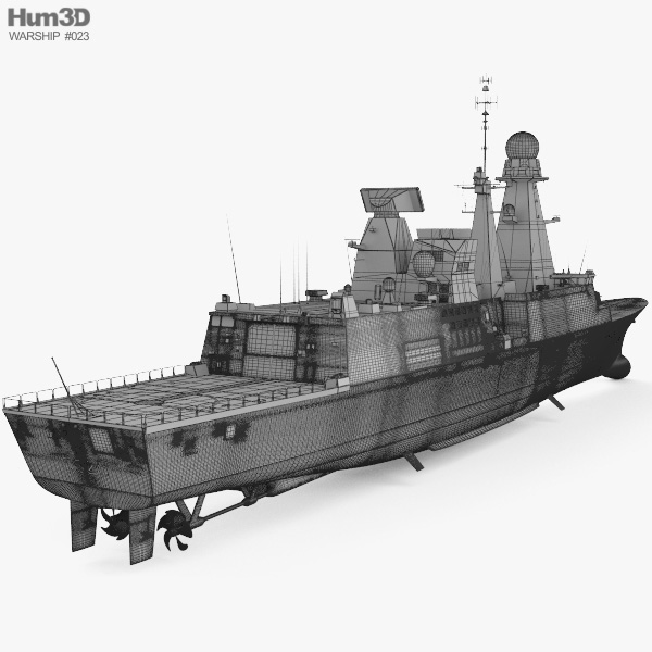 Horizon-class frigate 3D model - Ship on Hum3D