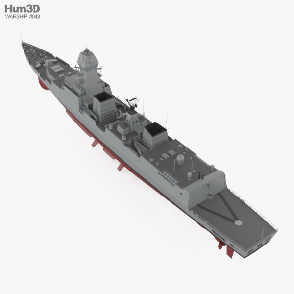 Kolkata-class destroyer 3D model - Ship on Hum3D