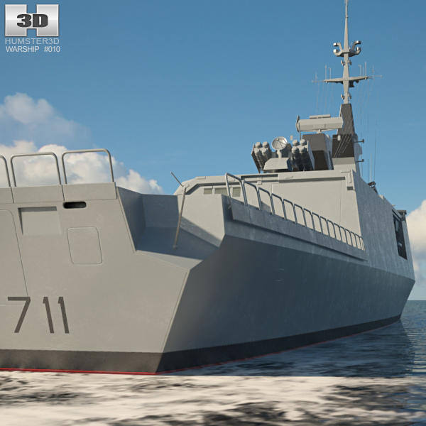 La Fayette class frigate 3D model - Ship on Hum3D