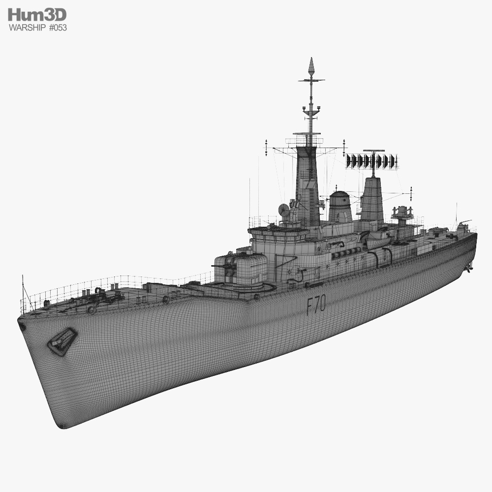 Leander-class frigate 3D model - Ship on Hum3D