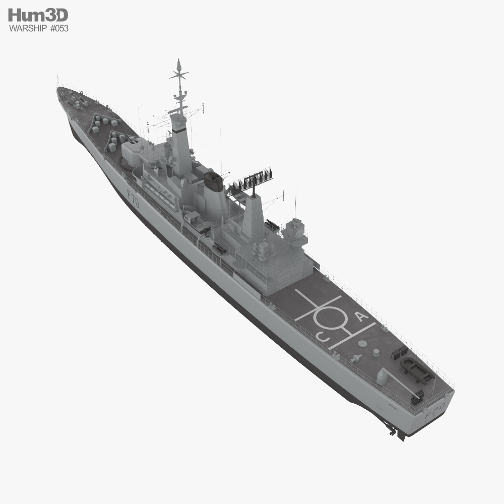 Leander Class Frigate Line Drawing