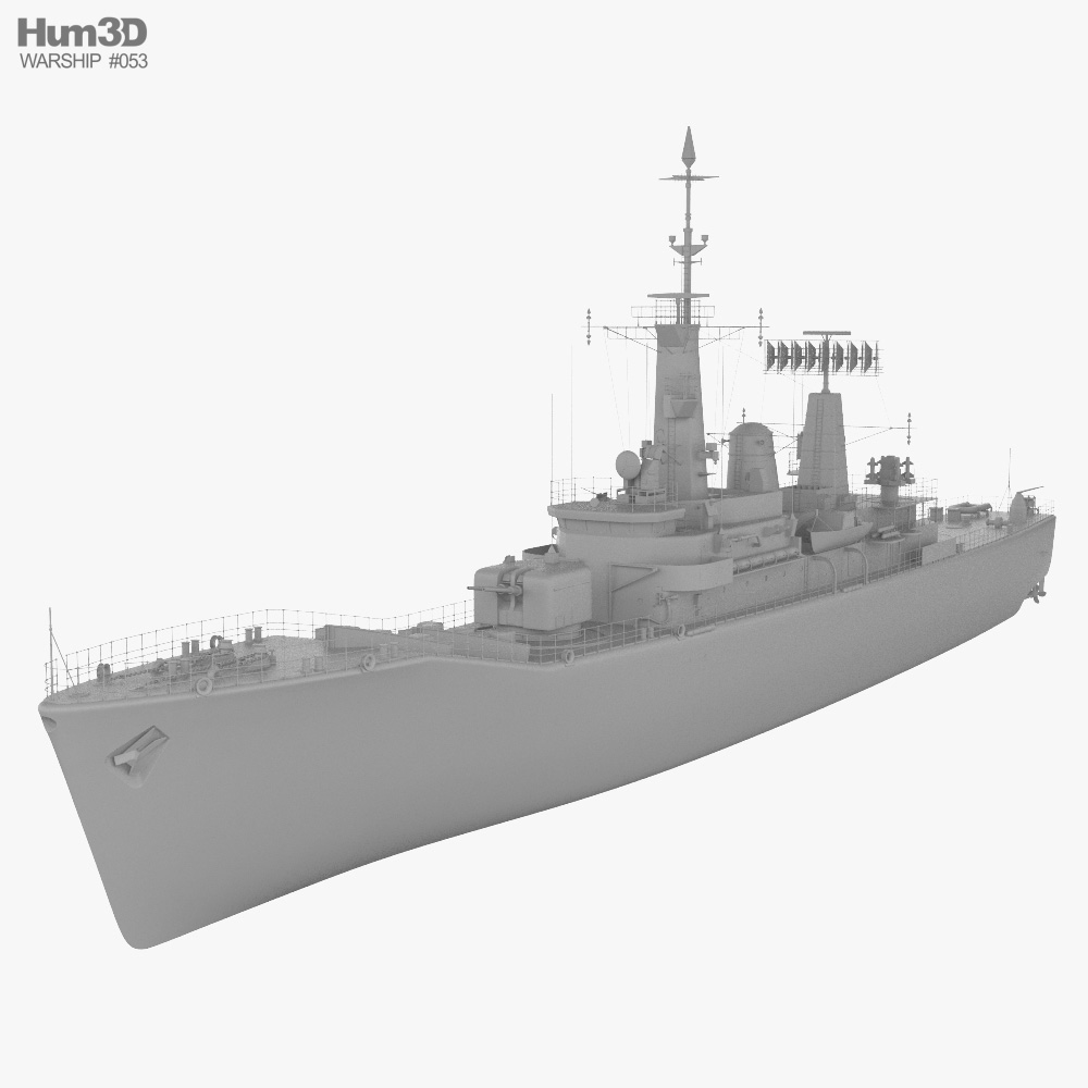 Leander-class frigate 3D model - Ship on Hum3D