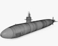 Los-Angeles-Klasse U-Boot 3D-Modell