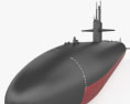 Los-Angeles-Klasse U-Boot 3D-Modell