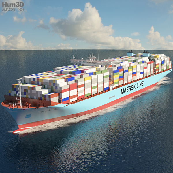 Maersk Triple E-class container ship 3D model