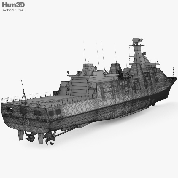 Martadinata-class frigate 3D model - Ship on Hum3D