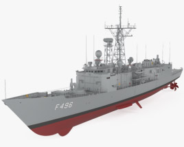 Oliver Hazard Perry-class frigate 3D model
