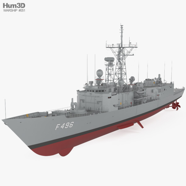 Oliver Hazard Perry-class frigate 3D model