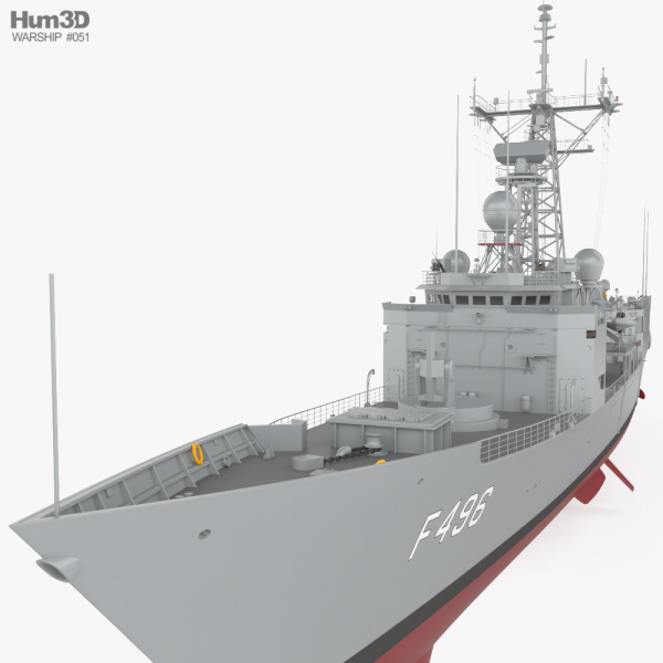 Oliver Hazard Perry-class frigate 3D model - Ship on Hum3D