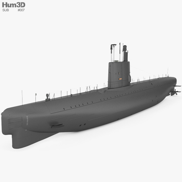 Potvis-class submarino Modelo 3D