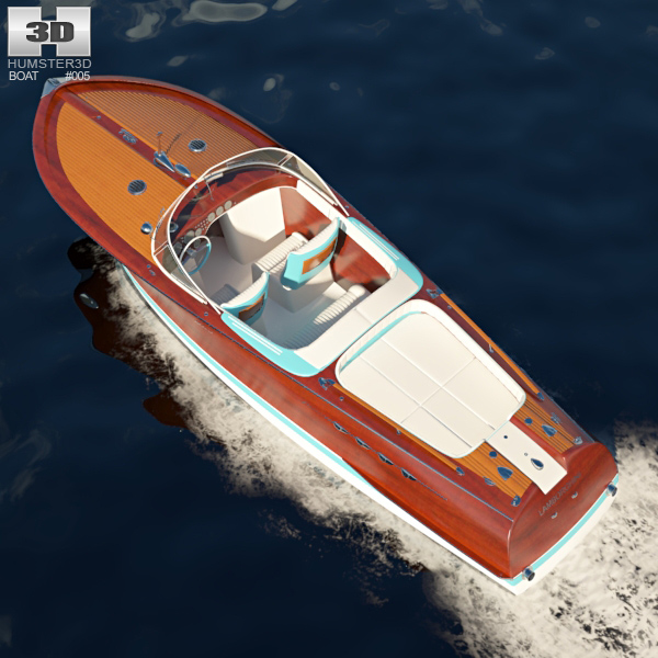 Riva Aquarama Wooden Runabout 3D model - Ship on Hum3D
