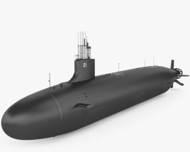 Підводний човен типу «Сівулф» 3D модель