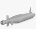 Seawolf-class Submarino Modelo 3d