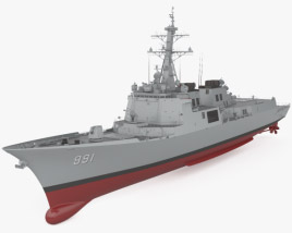 Sejong the Great-class destroyer 3D model