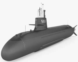 Soryu-class submarine 3D model
