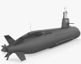 Submarino clase Sōryū Modelo 3D
