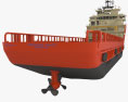 TIMBALIER ISLAND Offshore Supply Ship Modello 3D