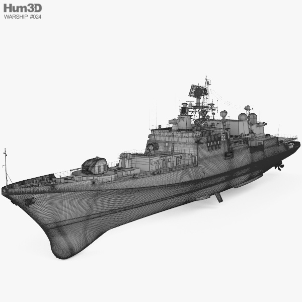 Talwar-class frigate 3D model - Ship on Hum3D