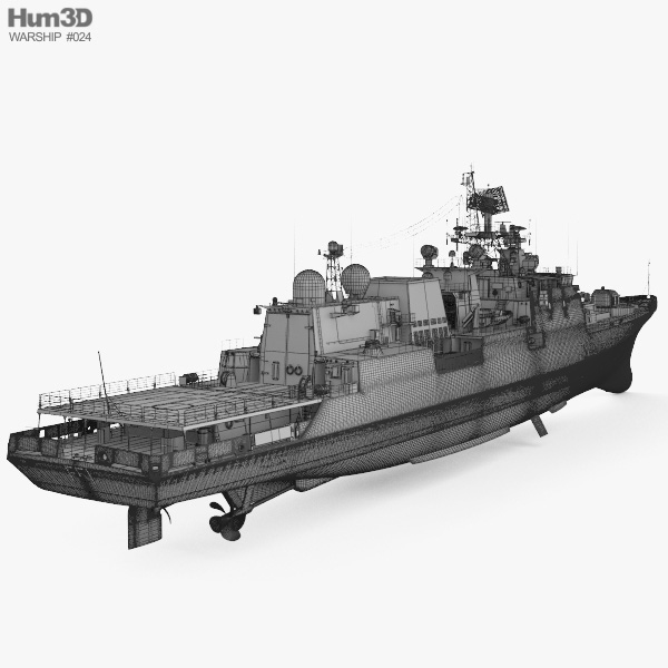 Talwar-class frigate 3D model - Ship on Hum3D