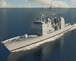 Ticonderoga-class cruiser 3D model