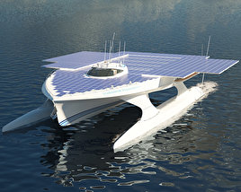 MS Turanor PlanetSolar solar-powered boat Modèle 3D