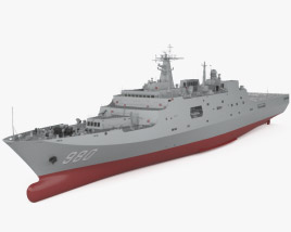 Type 071 amphibious transport dock 3D model